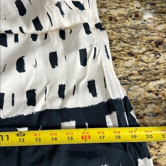 Paz Torraz Black And White Party Cocktail Sleeveless Fringe Midi Dress Size M - Picture 8 of 9